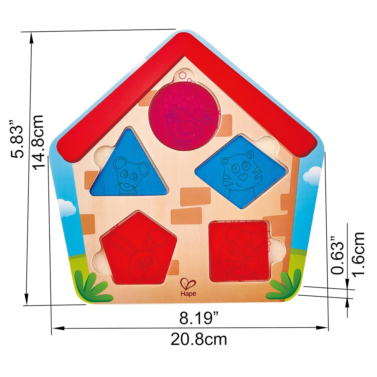 PUZZLE INFANTIL HAPE ·DESCUBRE QUIEN ESTÁ EN CASA· - Happy Moments Baby