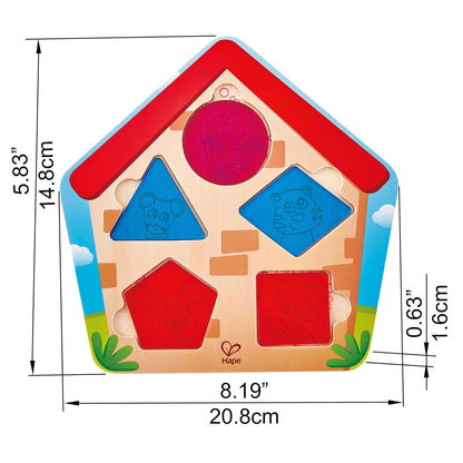 PUZZLE INFANTIL HAPE ·DESCUBRE QUIEN ESTÁ EN CASA· - Happy Moments Baby