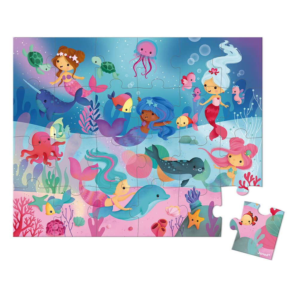 PUZZLE JANOD +3 AÑOS ·SIRENAS 24 PIEZAS· - Happy Moments Baby