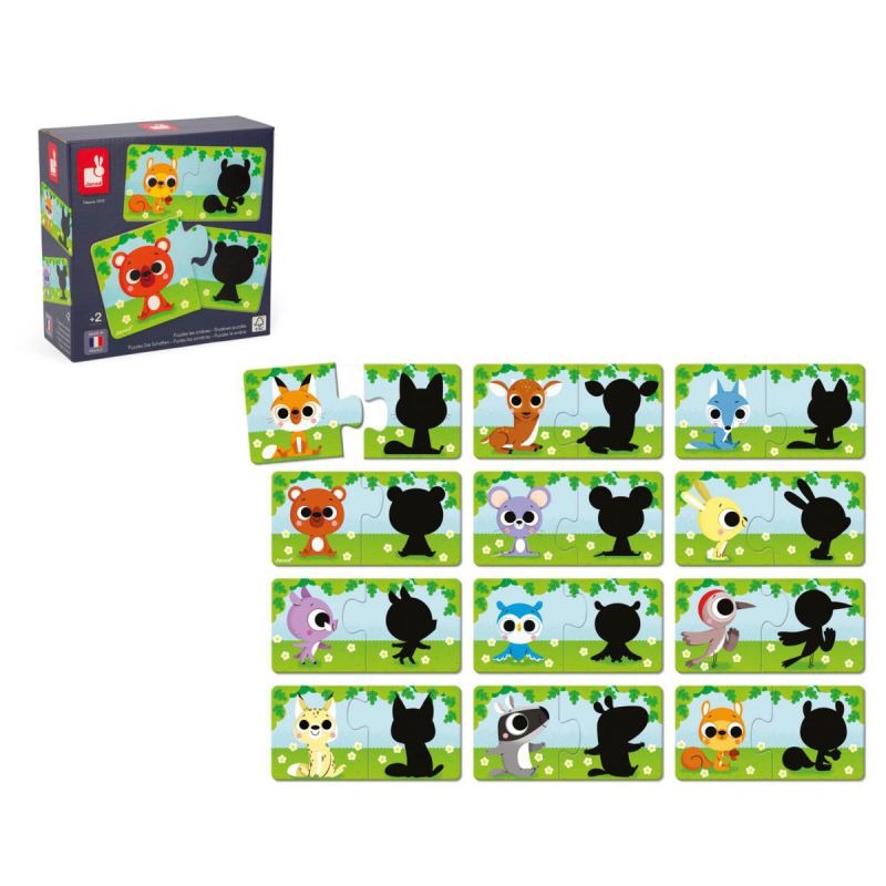 PUZZLE JANOD ·LOS ANIMALES Y SU SOMBRA· - Happy Moments Baby