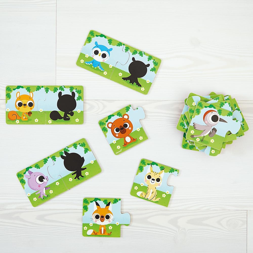 PUZZLE JANOD ·LOS ANIMALES Y SU SOMBRA· - Happy Moments Baby