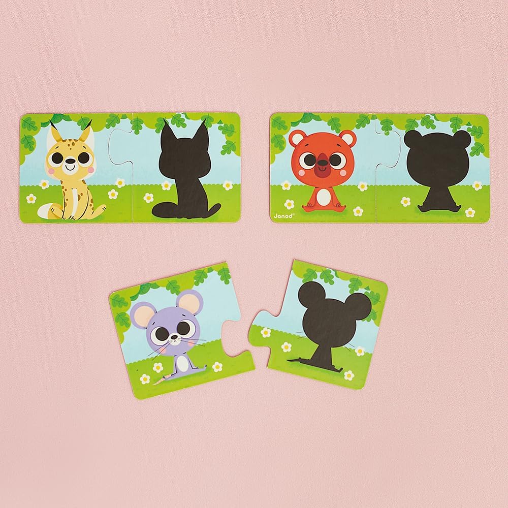 PUZZLE JANOD ·LOS ANIMALES Y SU SOMBRA· - Happy Moments Baby