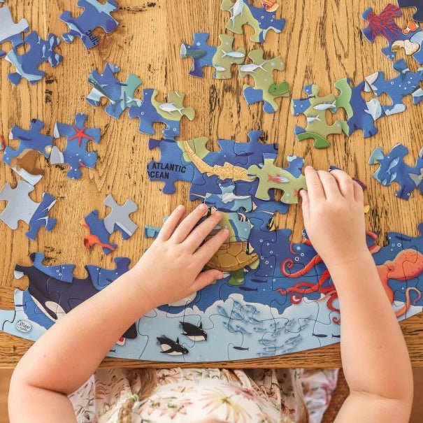 PUZZLE + LIBRO EDUCATIVO ·EL MAR· - Happy Moments Baby