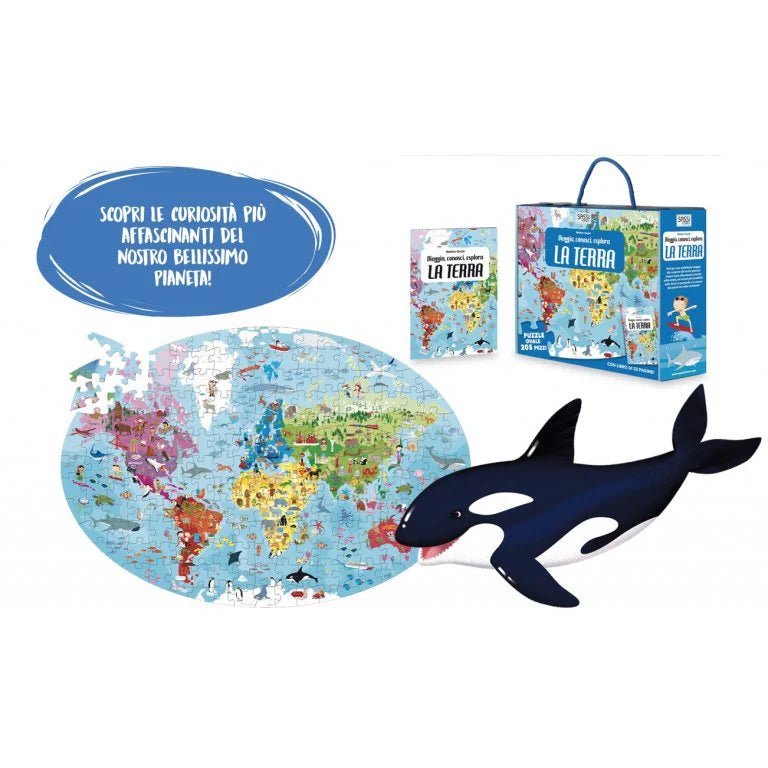 PUZZLE + LIBRO EDUCATIVO ·LA TIERRA· - Happy Moments Baby