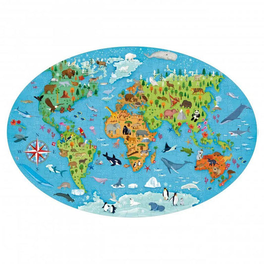 PUZZLE + LIBRO EDUCATIVO ·LOS ANIMALES DEL MUNDO· - Happy Moments Baby