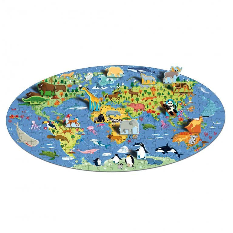 PUZZLE + LLIBRE: EL MÓN DELS ANIMALS - Happy Moments Baby