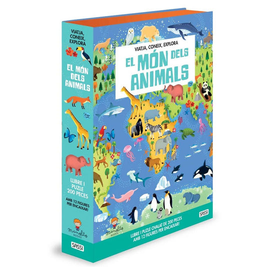 PUZZLE + LLIBRE: EL MÓN DELS ANIMALS - Happy Moments Baby