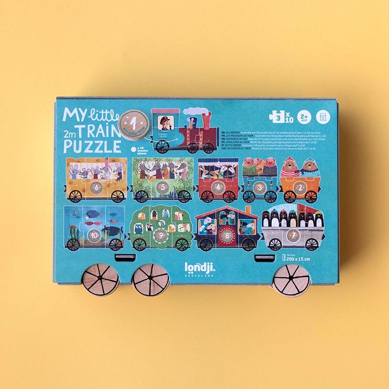 PUZZLE LONDJI 10 MINI PUZZLES ·MY LITTLE TRAIN· - Happy Moments Baby