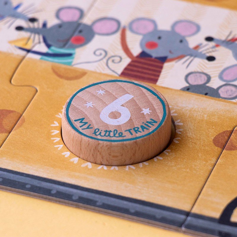 PUZZLE LONDJI 10 MINI PUZZLES ·MY LITTLE TRAIN· - Happy Moments Baby