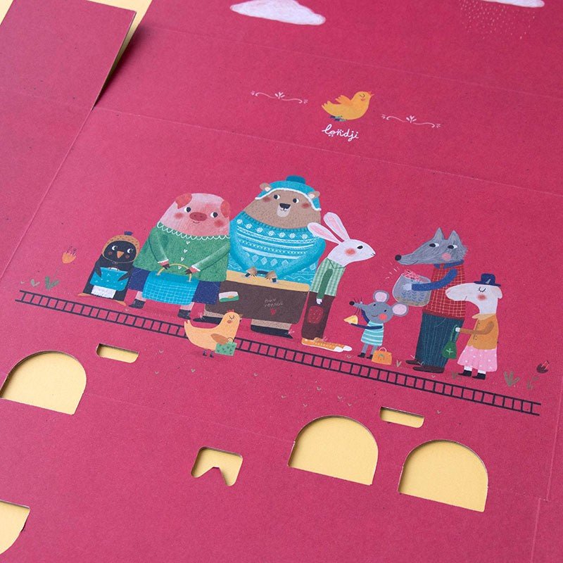 PUZZLE LONDJI 10 MINI PUZZLES ·MY LITTLE TRAIN· - Happy Moments Baby