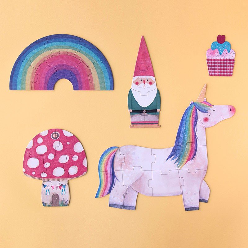 PUZZLE LONDJI 5 PUZZLES ·HAPPY BIRTHDAY MY LITTLE UNICORN· - Happy Moments Baby
