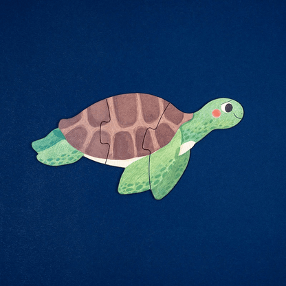 PUZZLE LONDJI 7 PUZZLES REVERSIBLES ·BLUE· - Happy Moments Baby