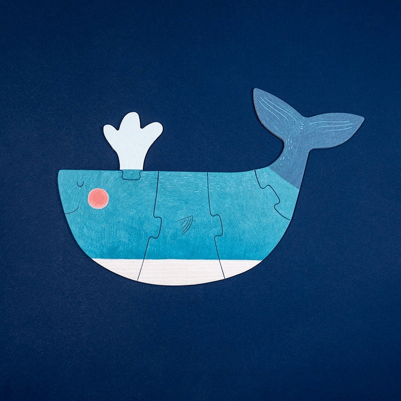 PUZZLE LONDJI 7 PUZZLES REVERSIBLES ·BLUE· - Happy Moments Baby