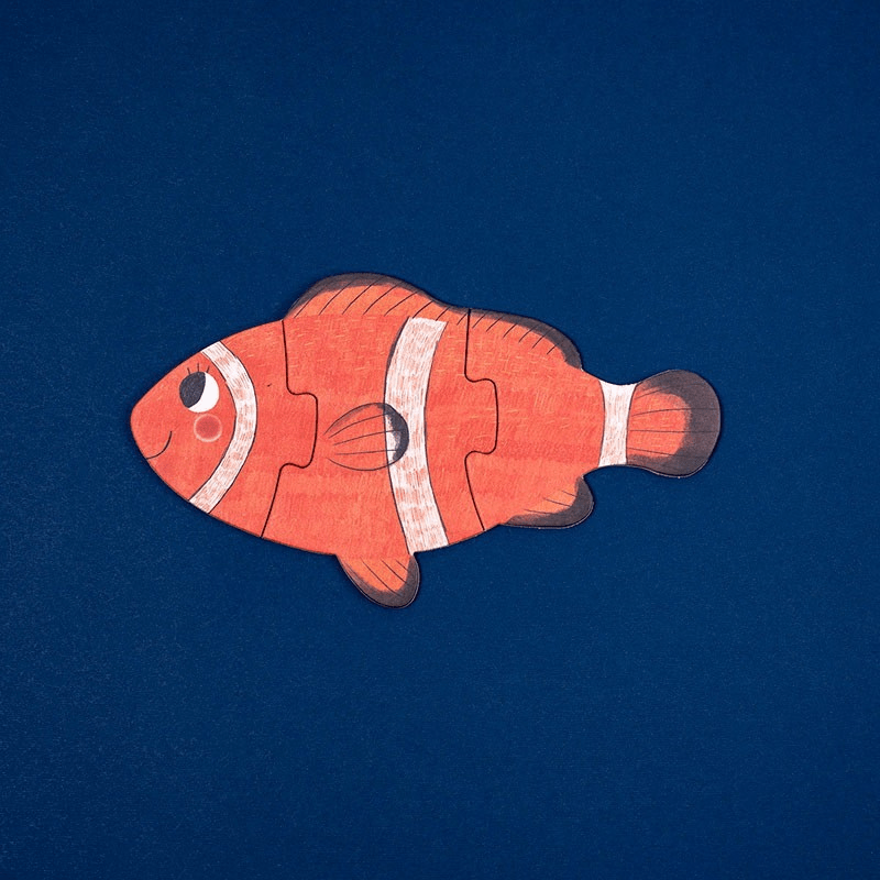 PUZZLE LONDJI 7 PUZZLES REVERSIBLES ·BLUE· - Happy Moments Baby