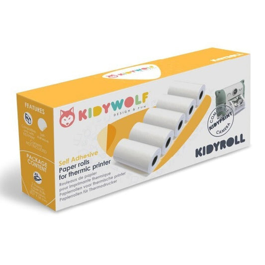 ROLLOS DE PAPEL PARA CÁMARA KIDYPRINT ·KIDYROLL 5UD ADHESIVO· - Happy Moments Baby