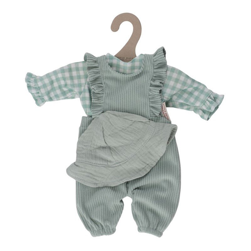 ROPA PARA MUÑECA BEBÉ LITTLE DUTCH ·CUADROS VERDE· - Happy Moments Baby