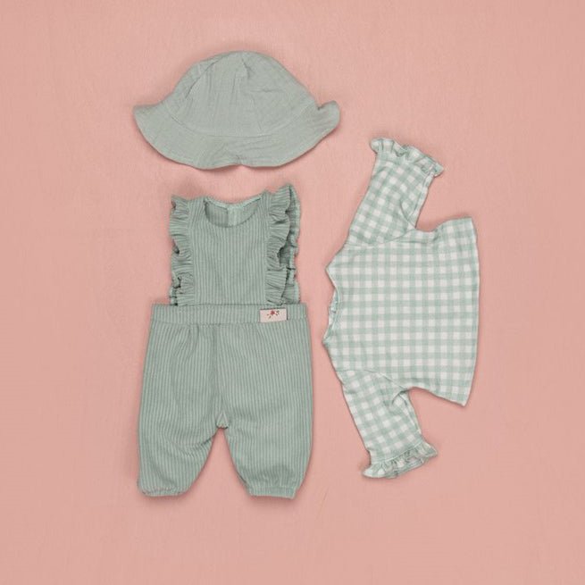 ROPA PARA MUÑECA BEBÉ LITTLE DUTCH ·CUADROS VERDE· - Happy Moments Baby