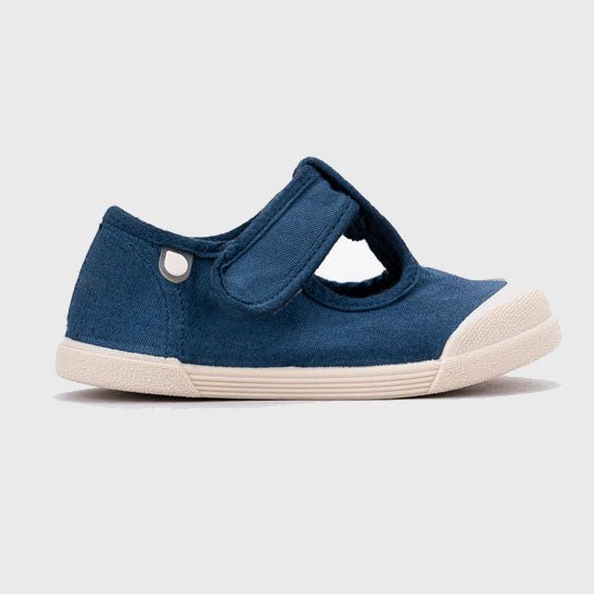 SANDALIAS RESPETUOSAS IGOR ·LONA PEPITO AZUL MARINO· - Happy Moments Baby