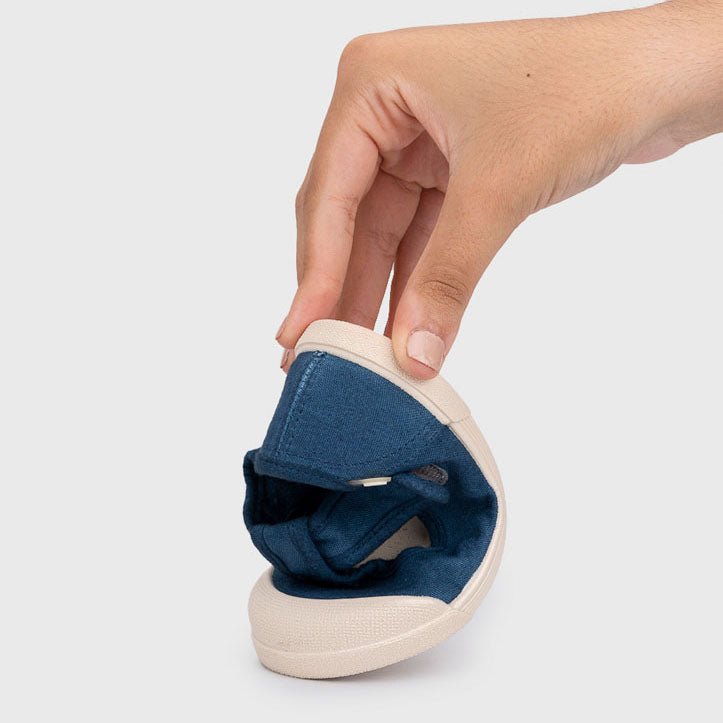 SANDALIAS RESPETUOSAS IGOR ·LONA PEPITO AZUL MARINO· - Happy Moments Baby