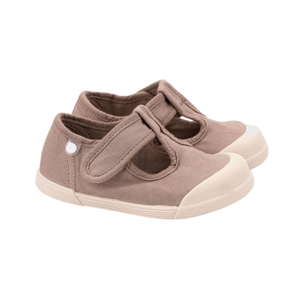 SANDALIAS RESPETUOSAS IGOR ·LONA PEPITO CACAO· - Happy Moments Baby