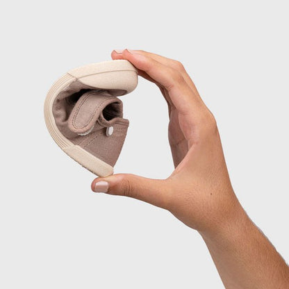 SANDALIAS RESPETUOSAS IGOR ·LONA PEPITO CACAO· - Happy Moments Baby