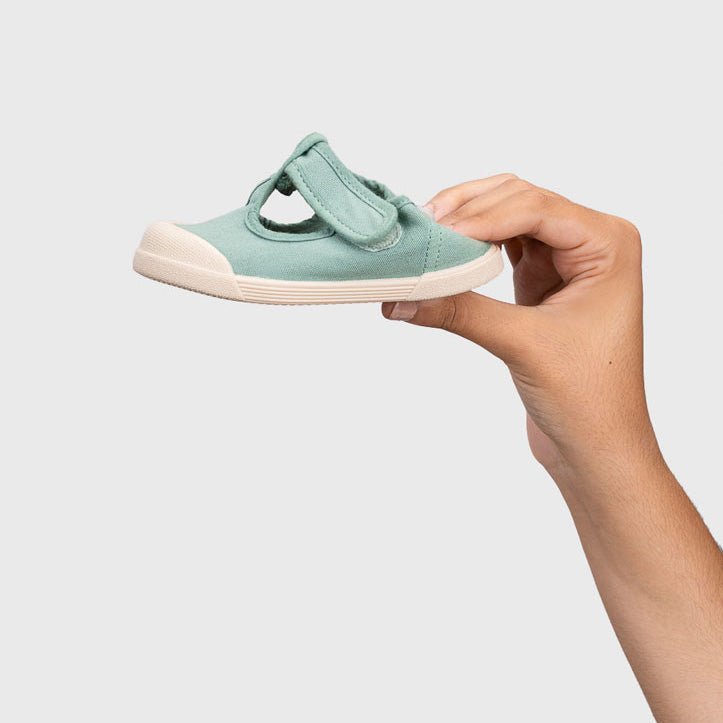 SANDALIAS RESPETUOSAS IGOR ·LONA PEPITO MATCHA· - Happy Moments Baby