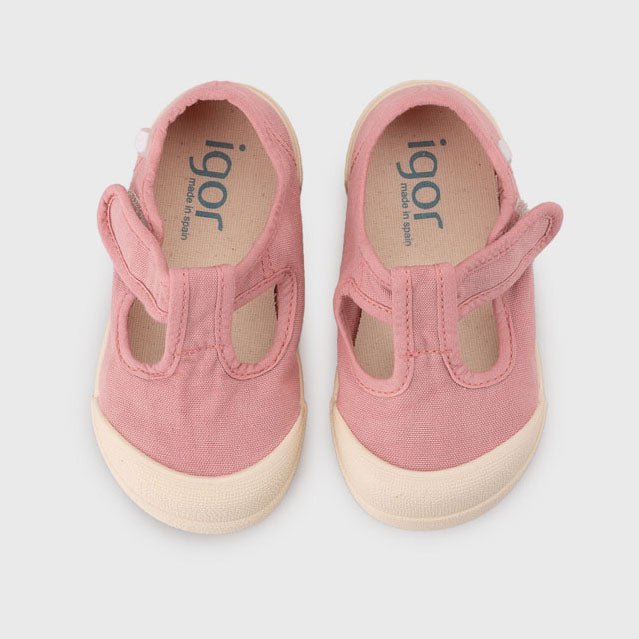 SANDALIAS RESPETUOSAS IGOR ·LONA PEPITO ROSA· - Happy Moments Baby