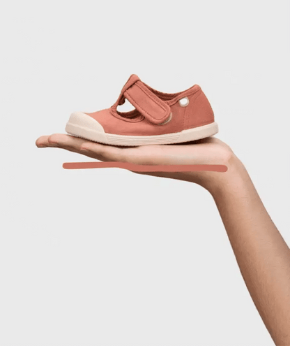 SANDALIAS RESPETUOSAS IGOR ·LONA PEPITO TERRACOTA· - Happy Moments Baby