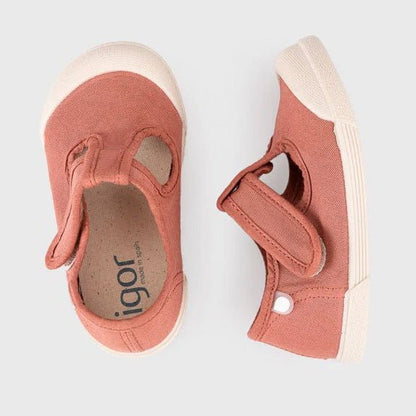 SANDALIAS RESPETUOSAS IGOR ·LONA PEPITO TERRACOTA· - Happy Moments Baby