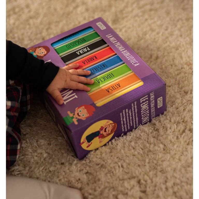 SET DE 8 LIBROS ·MI PRIMERA BIBLIOTECA - LAS EMOCIONES· - Happy Moments Baby
