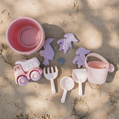 SET DE JUGUETES DE PLAYA O PARQUE ·OLD ROSE· - Happy Moments Baby