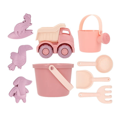 SET DE JUGUETES DE PLAYA O PARQUE ·OLD ROSE· - Happy Moments Baby