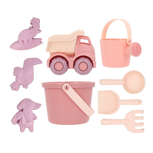 SET DE JUGUETES DE PLAYA O PARQUE ·OLD ROSE· - Happy Moments Baby