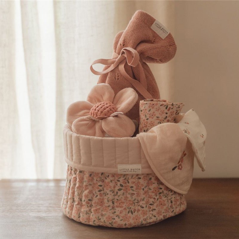 SONAJERO DE TELA LITTLE DUTCH ·FLOR ROSA· - Happy Moments Baby