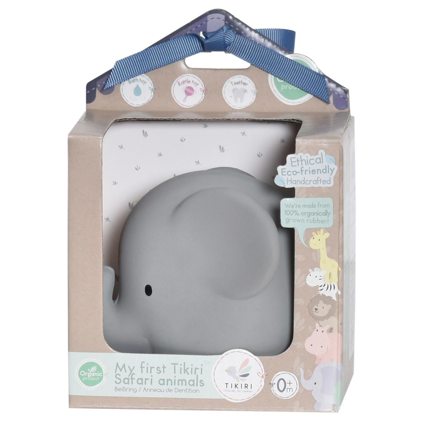 SONAJERO MORDEDOR 100% CAUCHO NATURAL TIKIRI ·ELEFANTE· - Happy Moments Baby