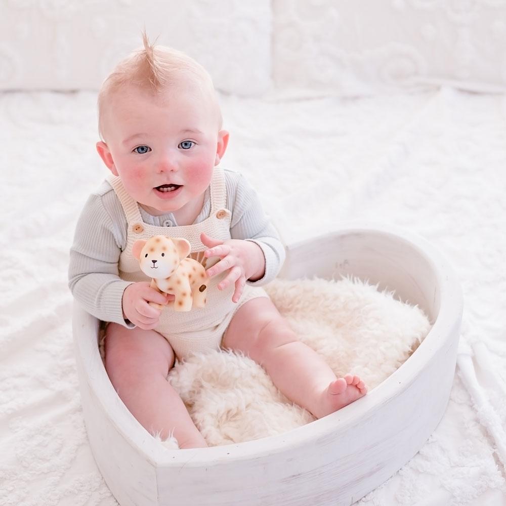 SONAJERO MORDEDOR 100% CAUCHO NATURAL TIKIRI ·LEOPARDO· - Happy Moments Baby