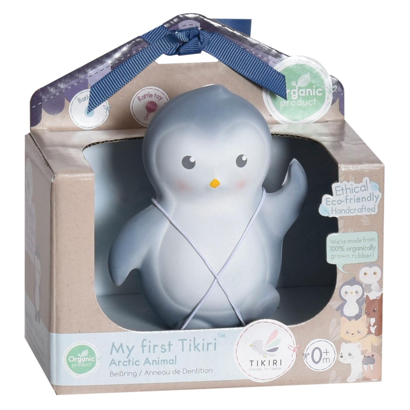SONAJERO MORDEDOR 100% CAUCHO NATURAL TIKIRI ·PINGÜINO· - Happy Moments Baby