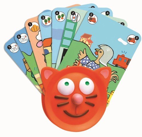 SUJETA CARTAS DJECO ·GATO· - Happy Moments Baby