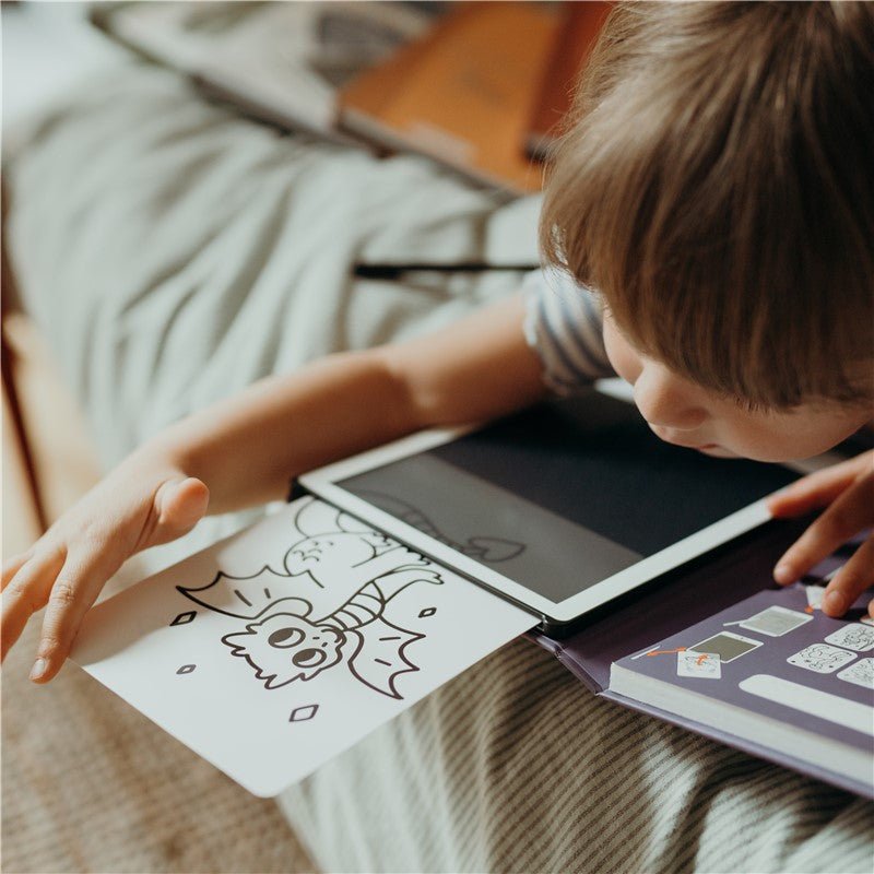 TABLETA DIGITAL DE DIBUJO INFANTIL ·KIDYDRAW MINI DINOSAURIOS· - Happy Moments Baby