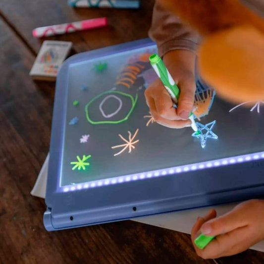 TABLETA DIGITAL LED DE DIBUJO INFANTIL ·KIDYDRAW PRO AZUL· - Happy Moments Baby
