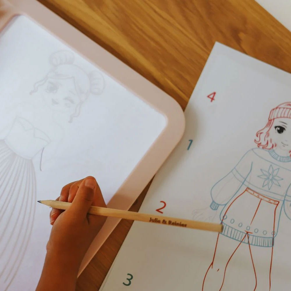 TABLETA DIGITAL LED DE DIBUJO INFANTIL ·KIDYDRAW PRO ROSA· - Happy Moments Baby