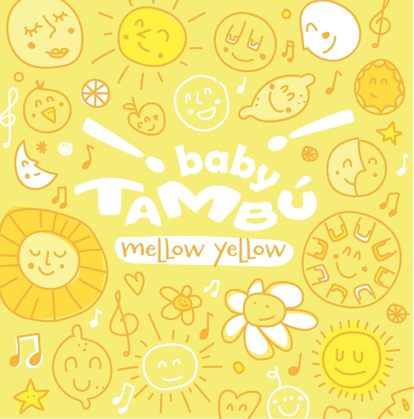 TAMBOR BABY TAMBÚ CON 8 LENGÜETAS METÁLICAS ·MELLOW YELLOW· - Happy Moments Baby