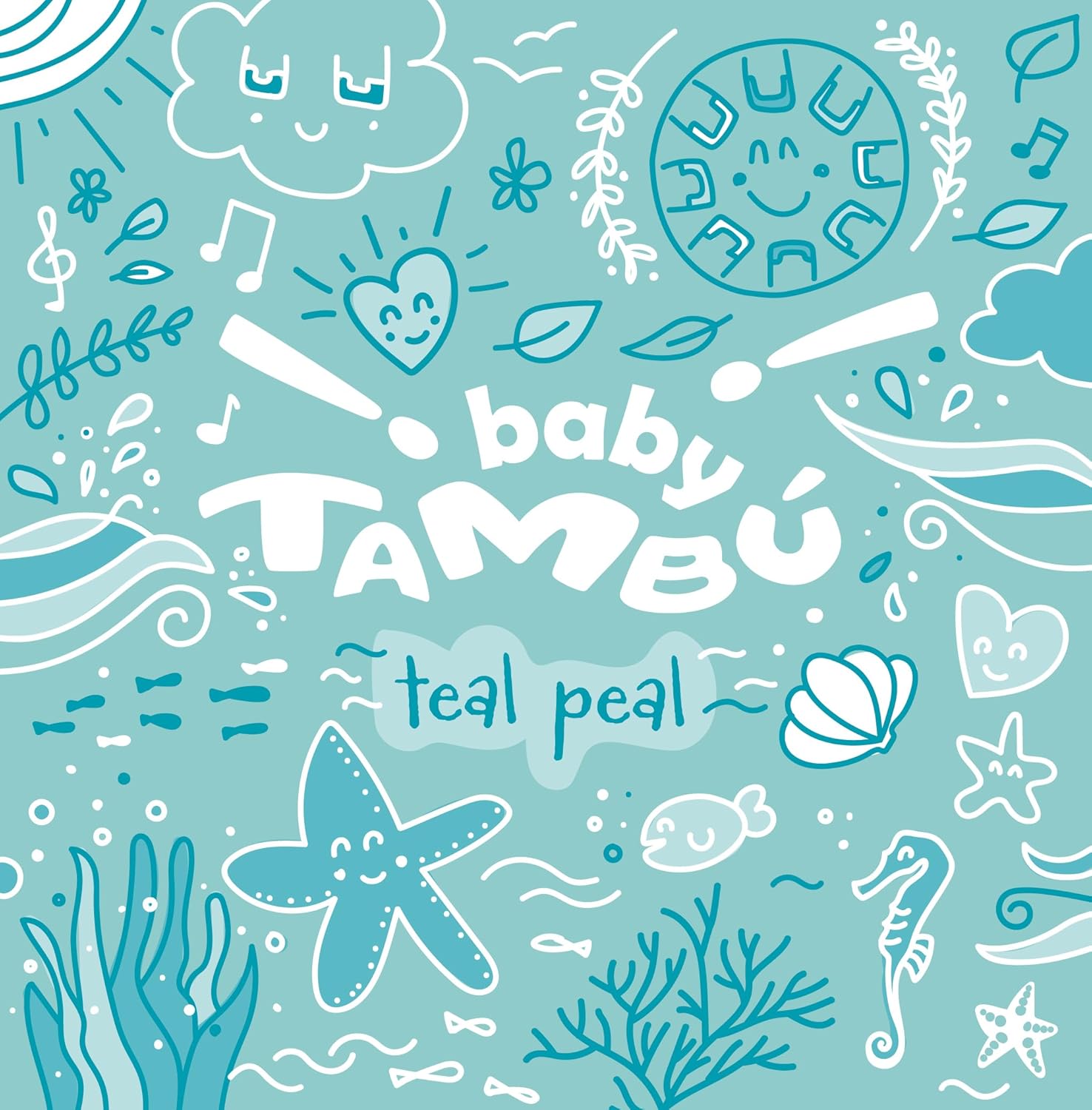 TAMBOR BABY TAMBÚ CON 8 LENGÜETAS METÁLICAS ·TEAL PEAL· - Happy Moments Baby