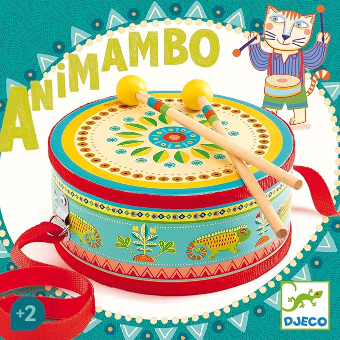 TAMBOR INFANTIL DJECO ·ANIMAMBO· - Happy Moments Baby