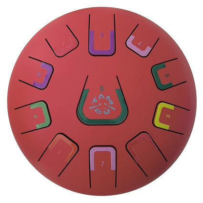 TAMBOR TAMBÚ CON 11 LENGÜETAS METÁLICAS ·ROJO MATE· - Happy Moments Baby