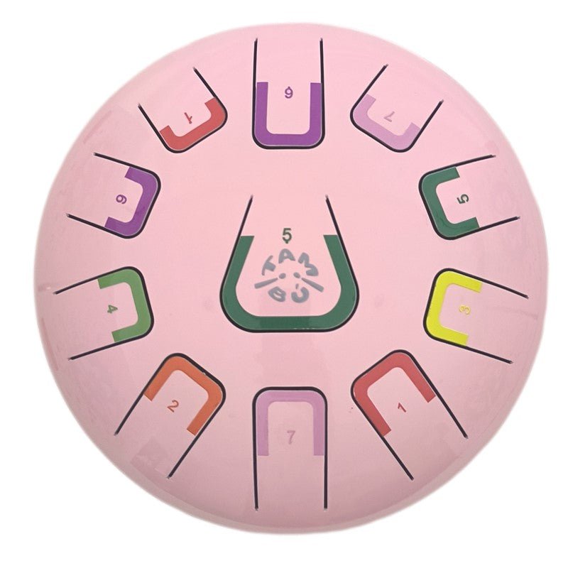 TAMBOR TAMBÚ CON 11 LENGÜETAS METÁLICAS ·ROSA CORAL· - Happy Moments Baby