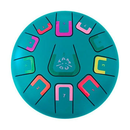 TAMBOR TAMBÚ CON 11 LENGÜETAS METÁLICAS ·TURQUESA MATE· - Happy Moments Baby