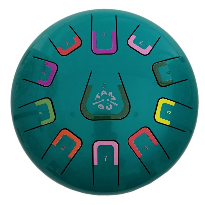 TAMBOR TAMBÚ CON 11 LENGÜETAS METÁLICAS ·TURQUESA· - Happy Moments Baby