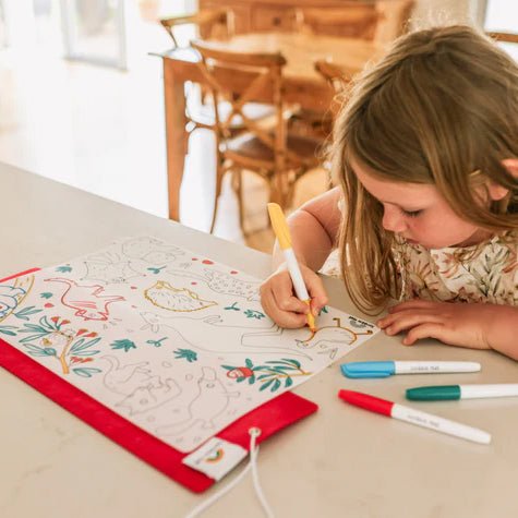 TAPETE DE SILICONA PARA COLORAR ·SCRIBBLE MAT ANIMALES AUSTRALIA· - Happy Moments Baby