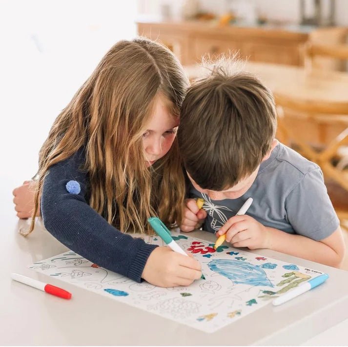 TAPETE DE SILICONA PARA COLORAR ·SCRIBBLE MAT BAJO EL MAR· - Happy Moments Baby